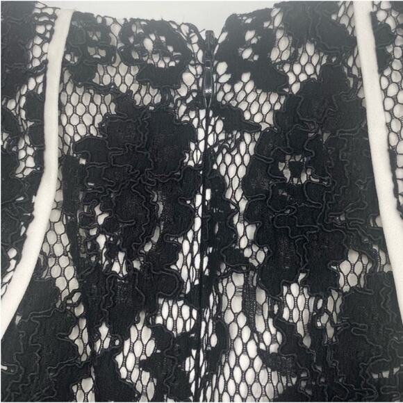 Ivy & Blu Maggy Boutique Sleeveless Black and White Lace Dress - Picture 7 of 7